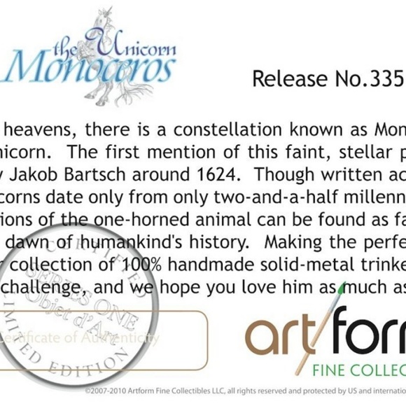 Objet D'Art Release #335 "Monoceros The Unicorn" - Picture 2 of 4